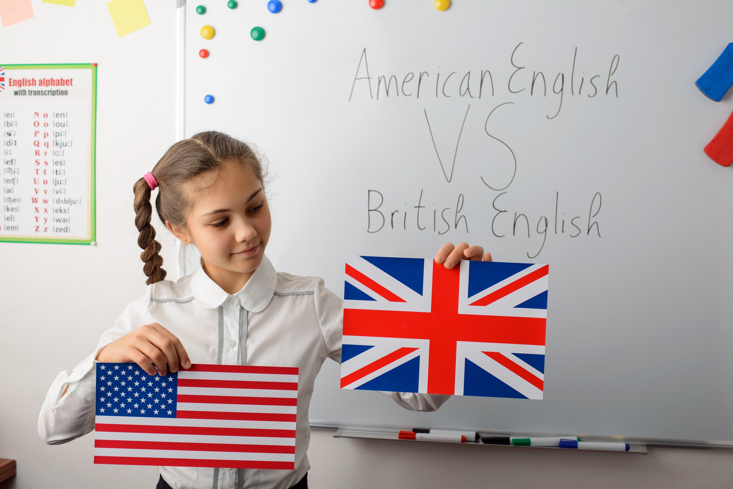 American English VS British English concept